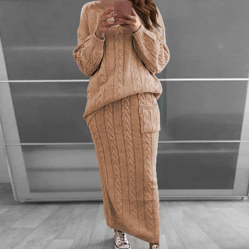 My Style Knitted Skirt & Top Set - Multiple Colours (S-4XL)