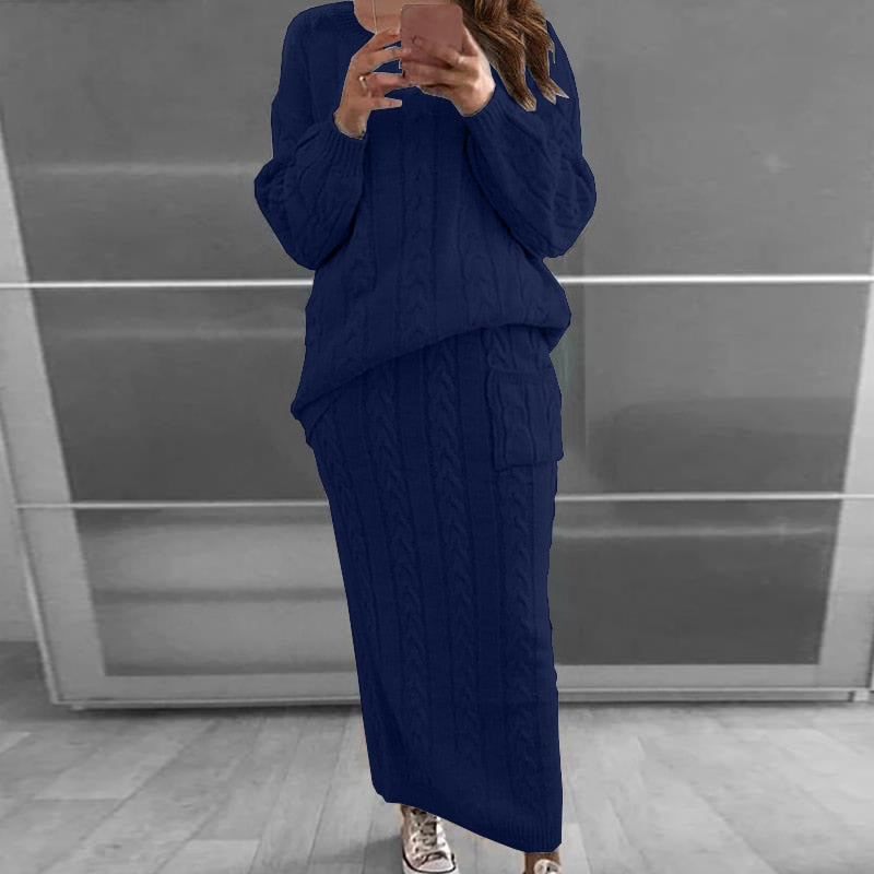My Style Knitted Skirt & Top Set - Multiple Colours (S-4XL)