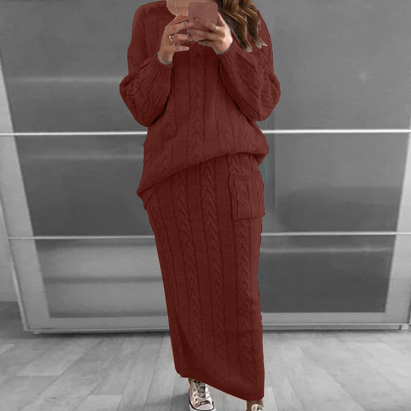 My Style Knitted Skirt & Top Set - Multiple Colours (S-4XL)