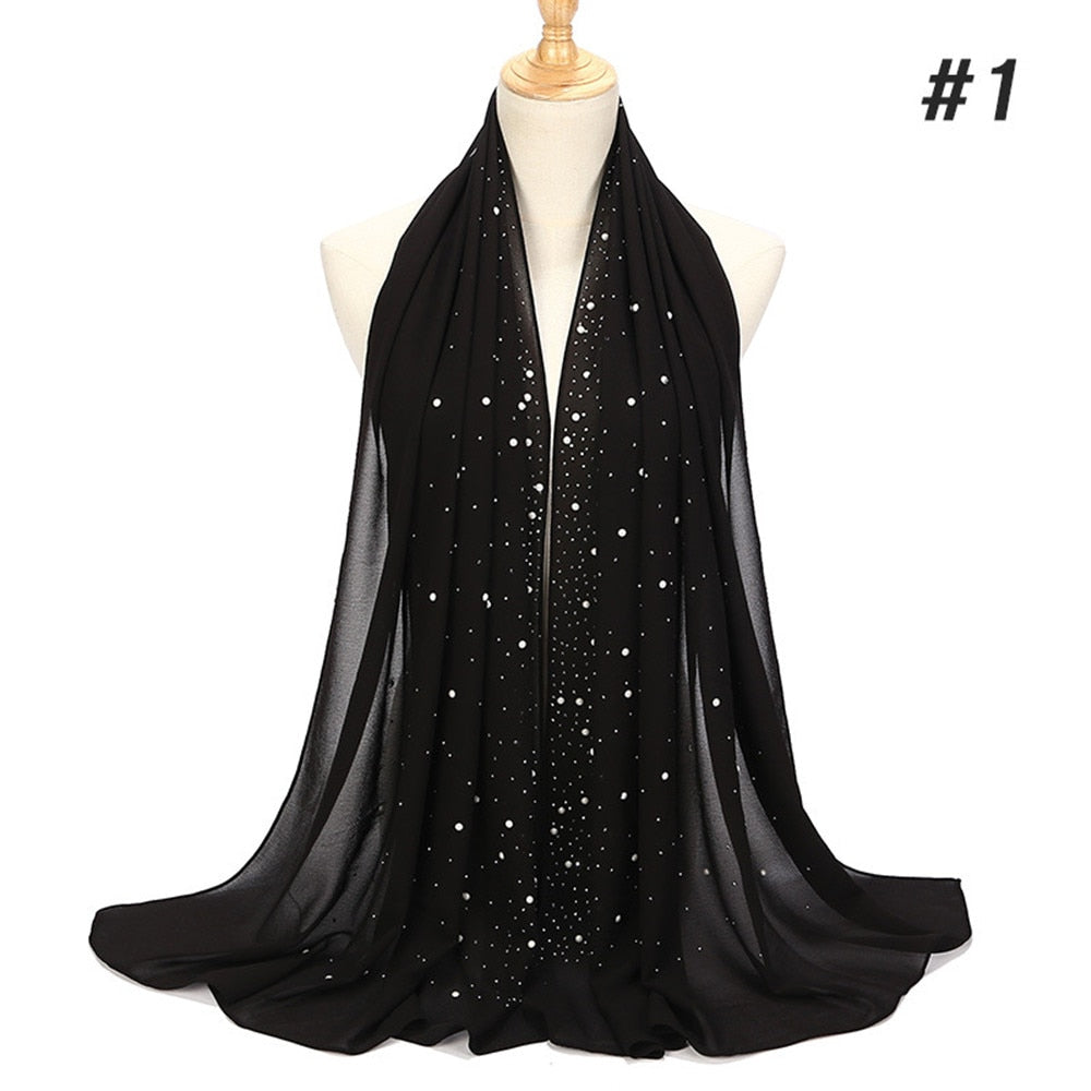 Maha Diamond Chiffon Scarf - Multiple Colours