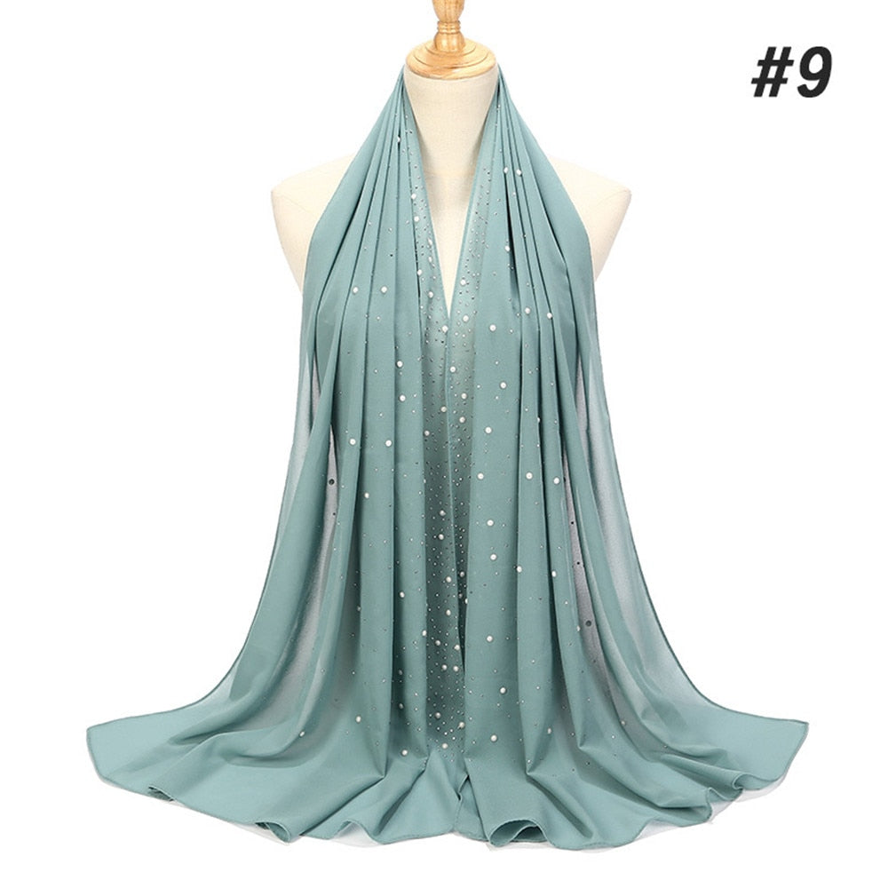 Maha Diamond Chiffon Scarf - Multiple Colours