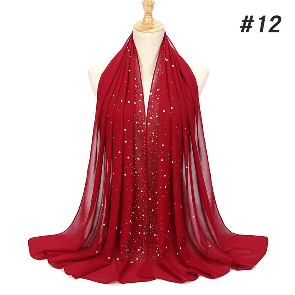Maha Diamond Chiffon Scarf - Multiple Colours