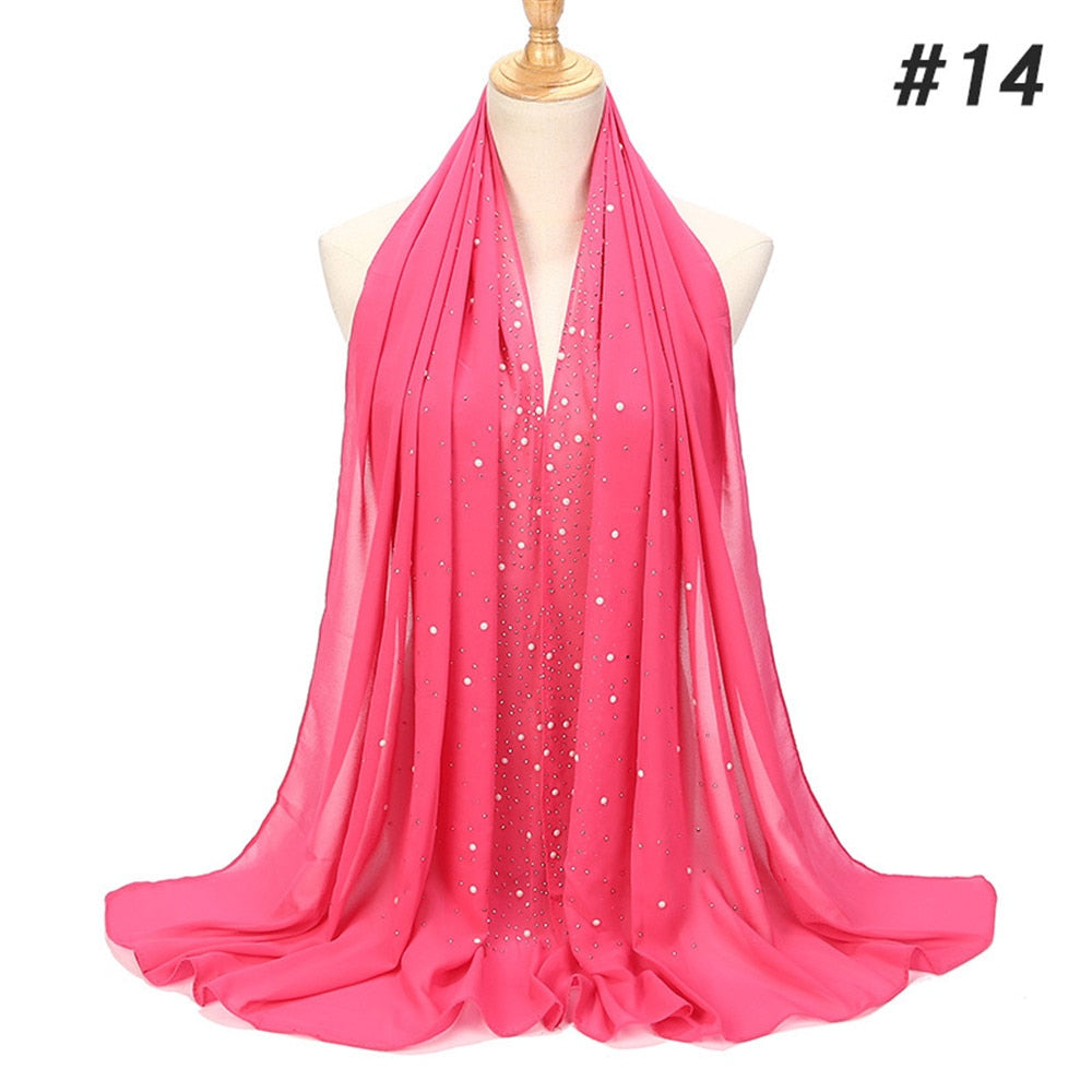 Maha Diamond Chiffon Scarf - Multiple Colours