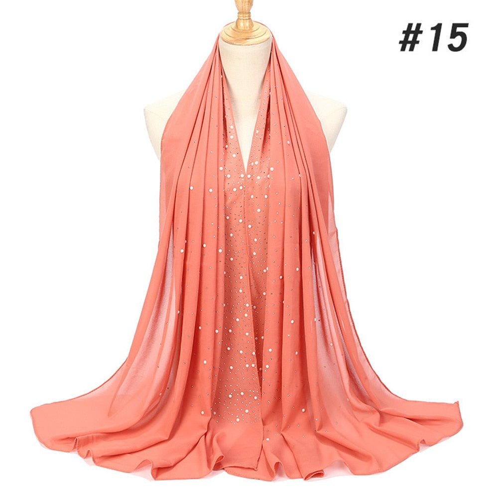 Maha Diamond Chiffon Scarf - Multiple Colours