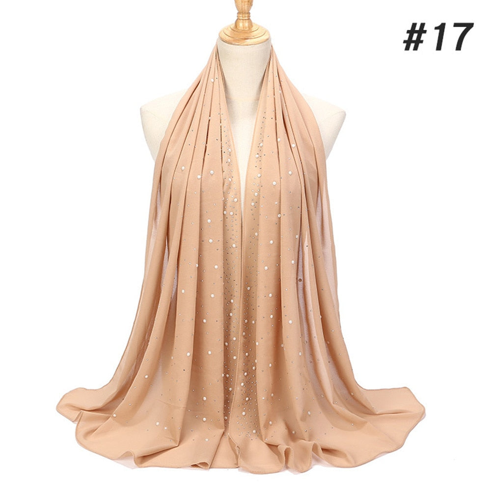 Maha Diamond Chiffon Scarf - Multiple Colours