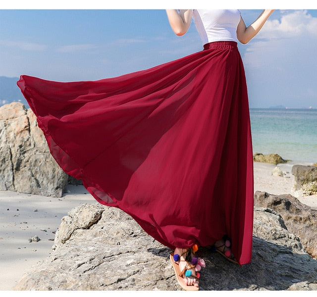 Summer Feelings Chiffon Skirt - Multiple Colours (S-XL)