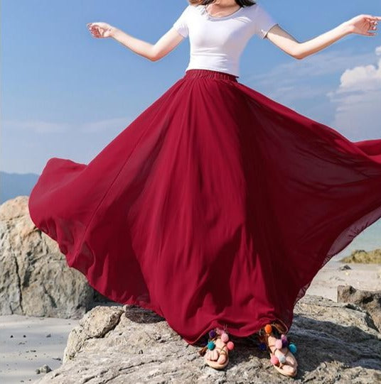 Summer Feelings Chiffon Skirt - Multiple Colours (S-XL)