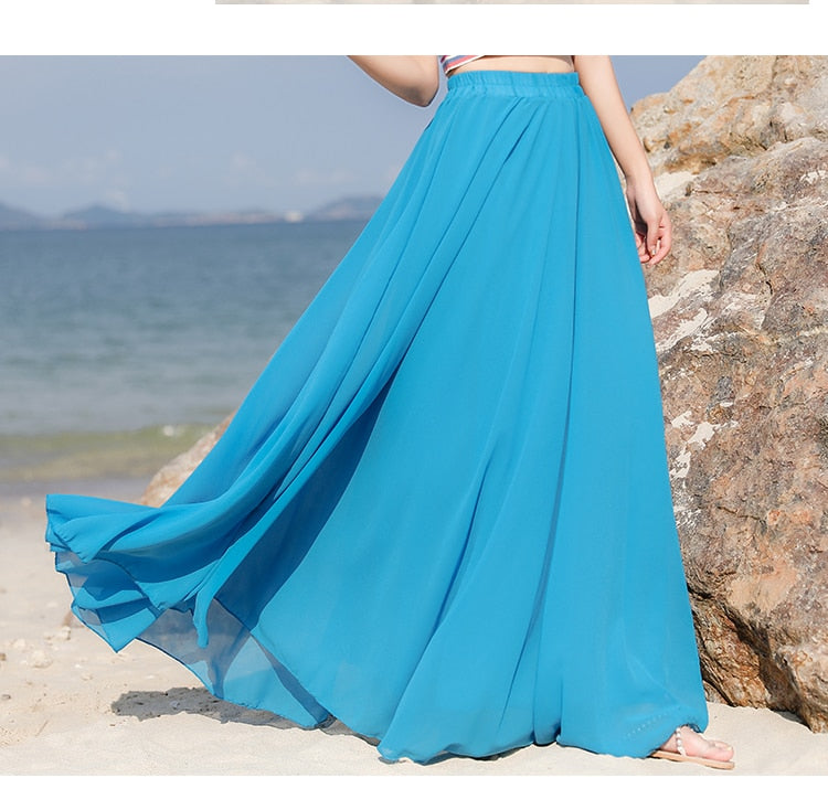Summer Feelings Chiffon Skirt - Multiple Colours (S-XL)