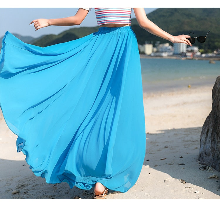Summer Feelings Chiffon Skirt - Multiple Colours (S-XL)