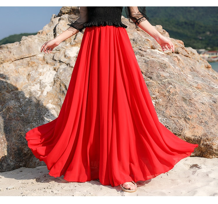 Summer Feelings Chiffon Skirt - Multiple Colours (S-XL)