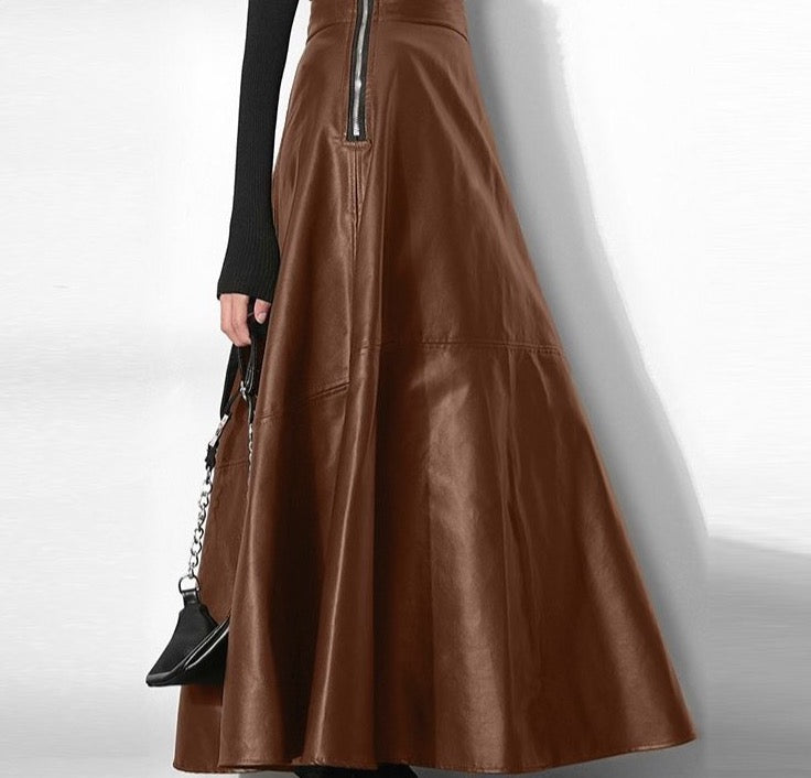 Simple & Classy Pu Skirt - 3 Colours (S-5XL)