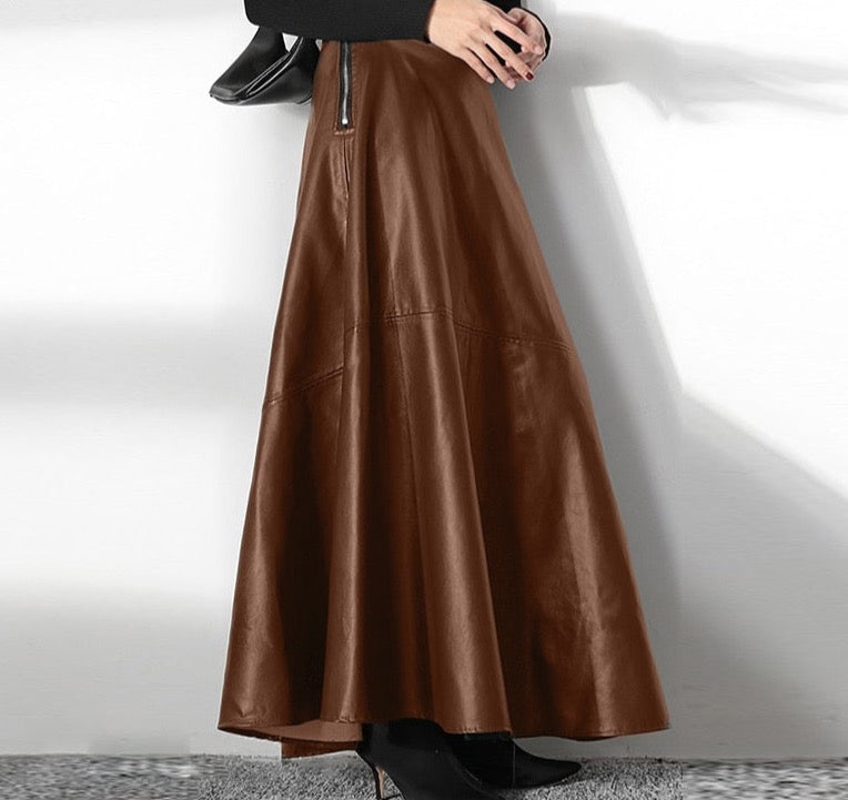 Simple & Classy Pu Skirt - 3 Colours (S-5XL)