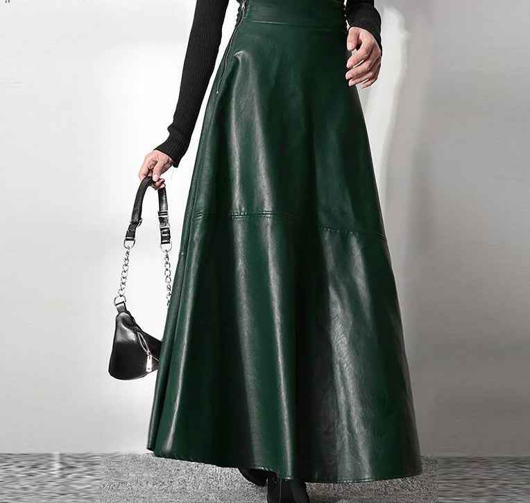 Simple & Classy Pu Skirt - 3 Colours (S-5XL)