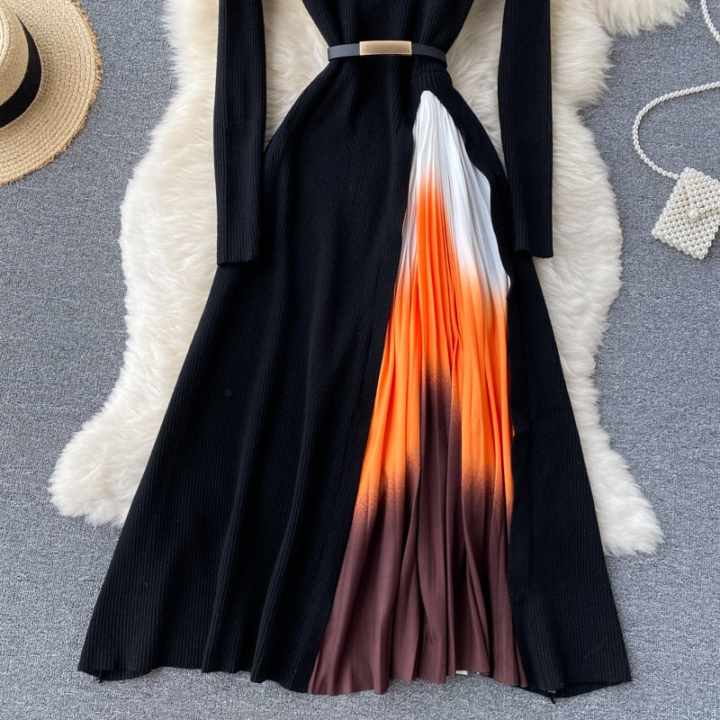 Retro Life Pleated Dress (S-XXL)
