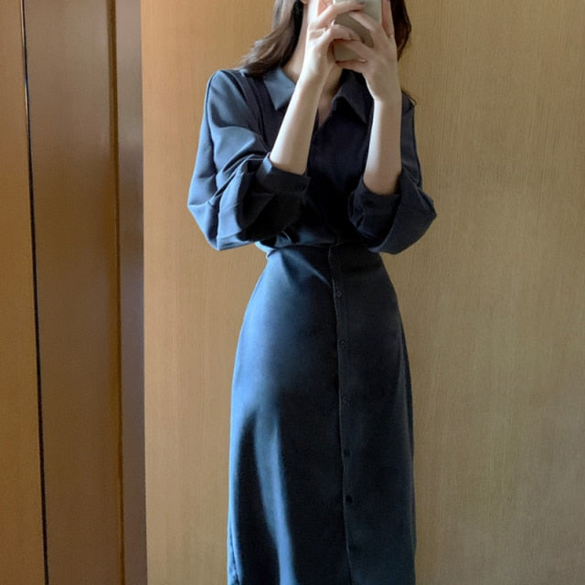 Ehla Shirt Dress - 3 Colours (S-XL)