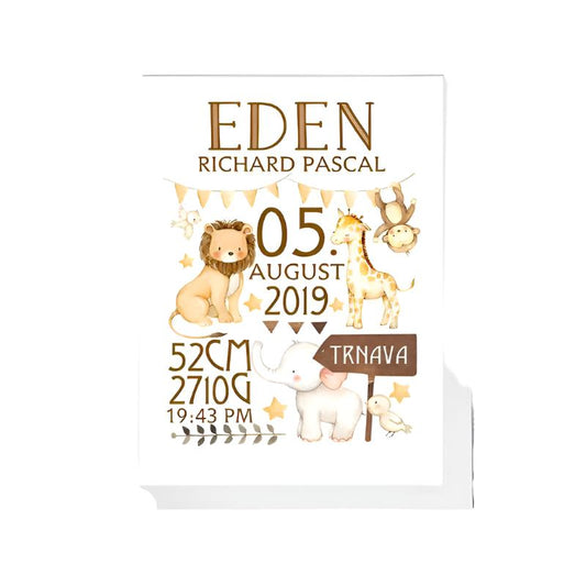 Boys Beautiful Personalised Canvas Poster