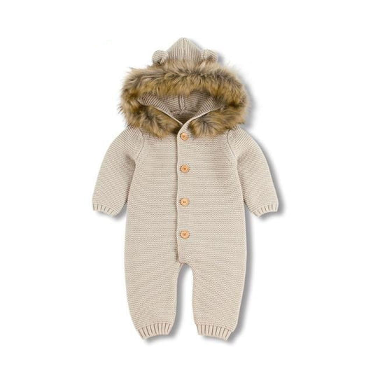 Baby Bear Knitted Romper