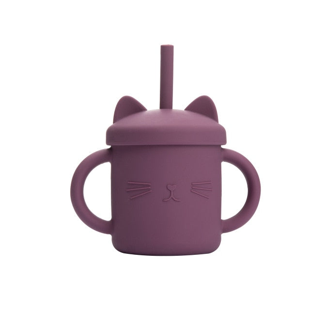 Kitty Cat Silicone Drinking Cup - Multiple Colours