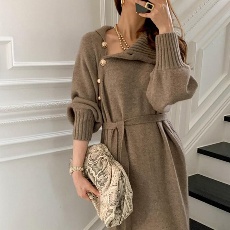 Elena Elegant Sweater Dress - Multiple Colours (S-XL)