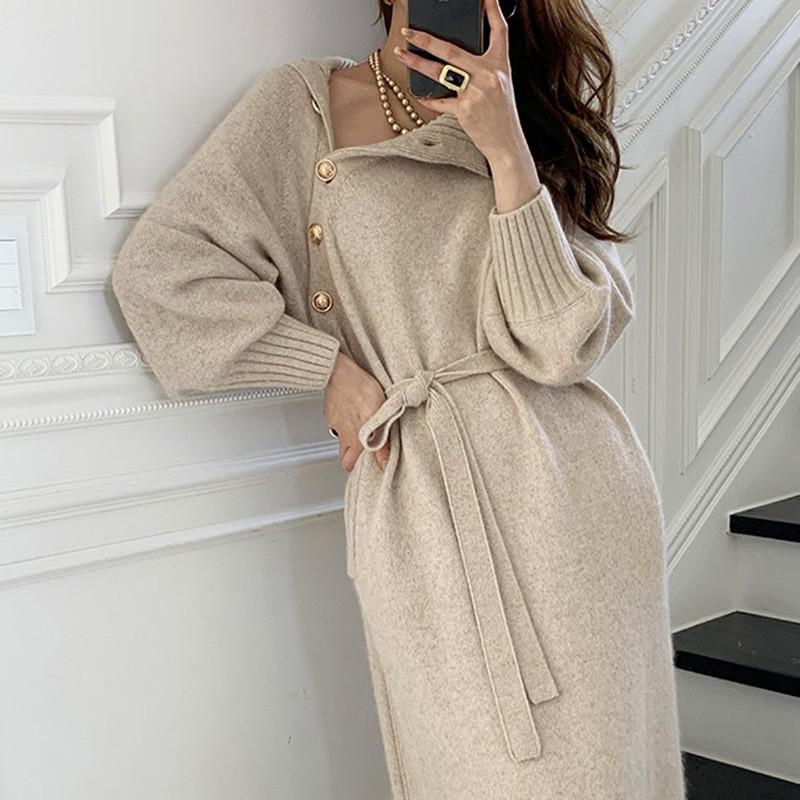 Elena Elegant Sweater Dress - Multiple Colours (S-XL)