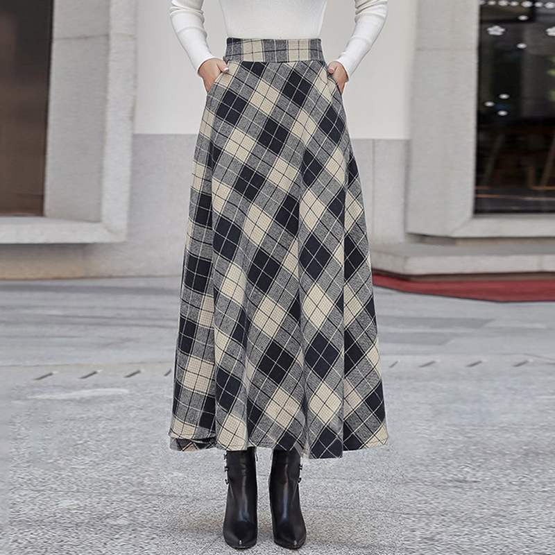 Checks On Point Skirt - 3 Colours (S-5XL)