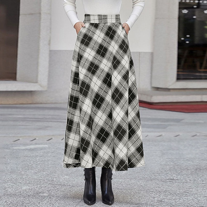 Checks On Point Skirt - 3 Colours (S-5XL)