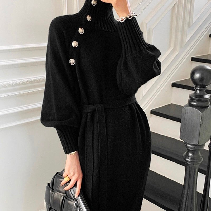 Elena Elegant Sweater Dress - Multiple Colours (S-XL)