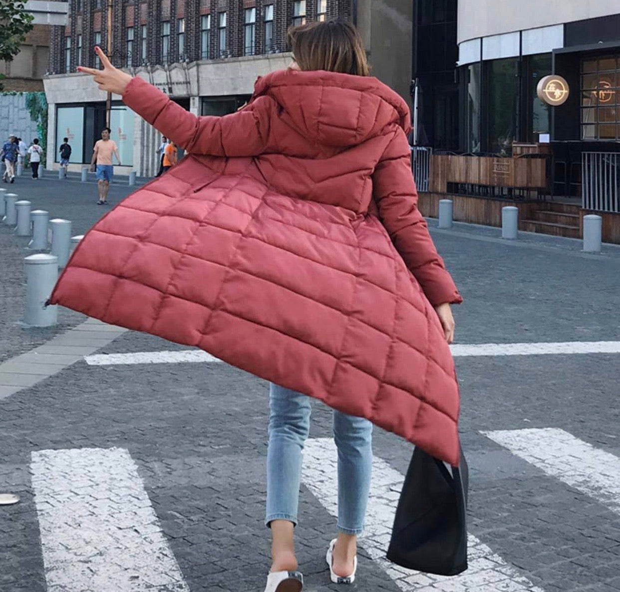 Winter Wonderland Coat - Coral Red (S-6XL)