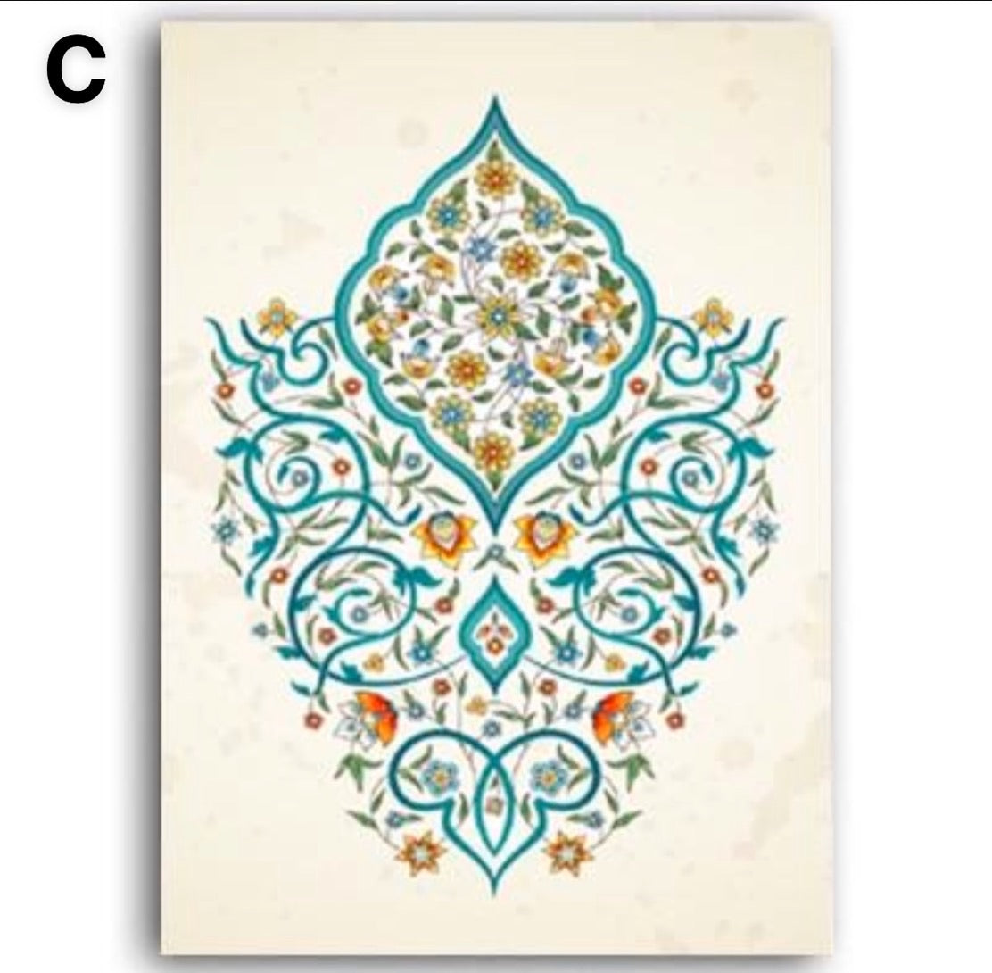 Ornate Arabesque Floral Wall Art