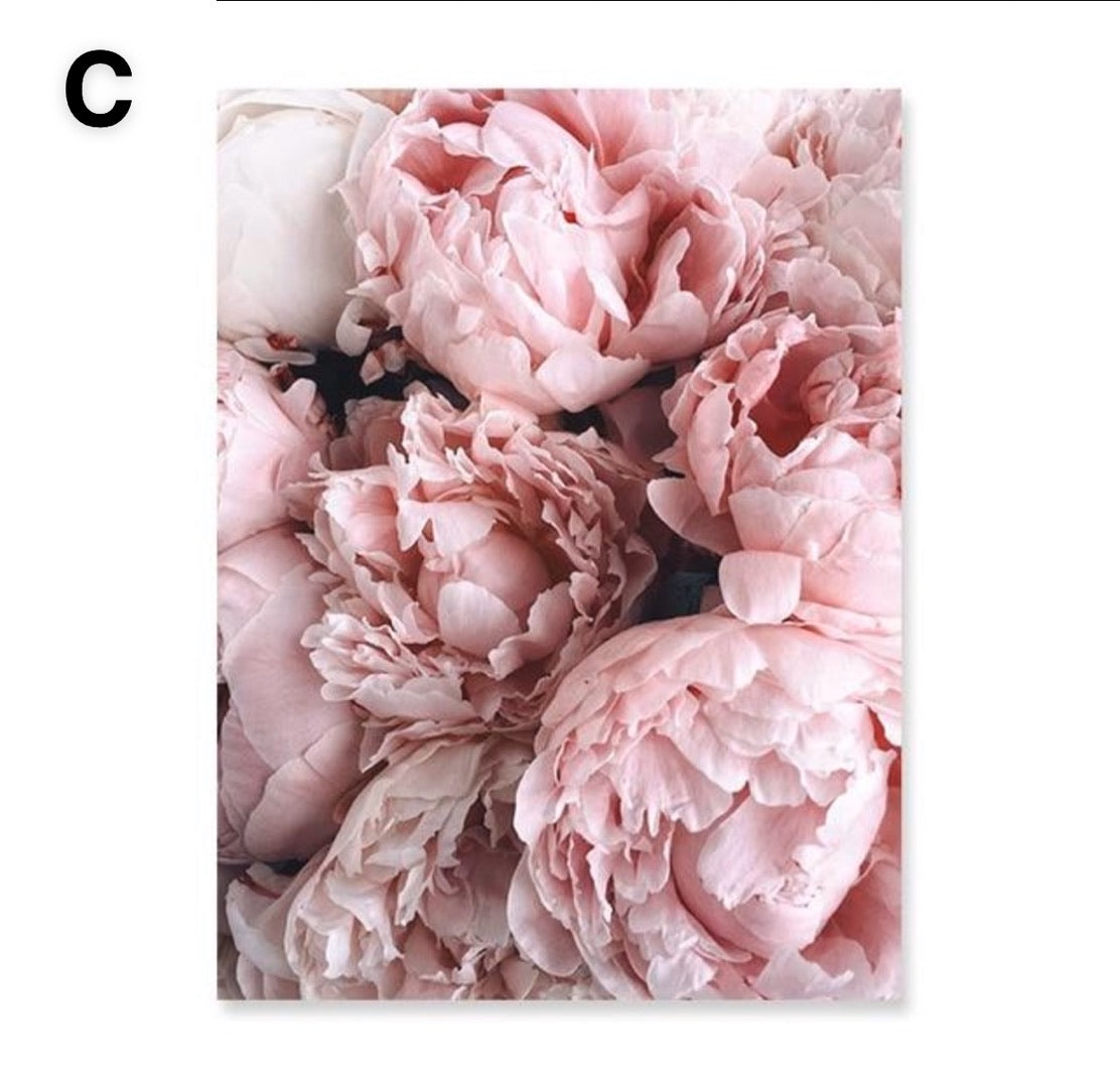 Pink Peony Islamic Wall Art