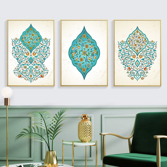 Ornate Arabesque Floral Wall Art