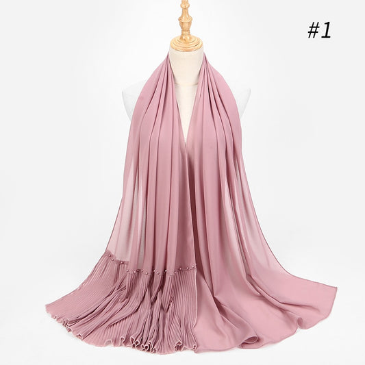 Layla Pearl Chiffon Scarf - Multiple Colours