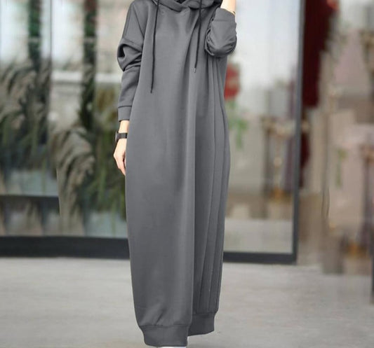 Always Comfy Hooded Dress - 3 Colours (S-5XL)