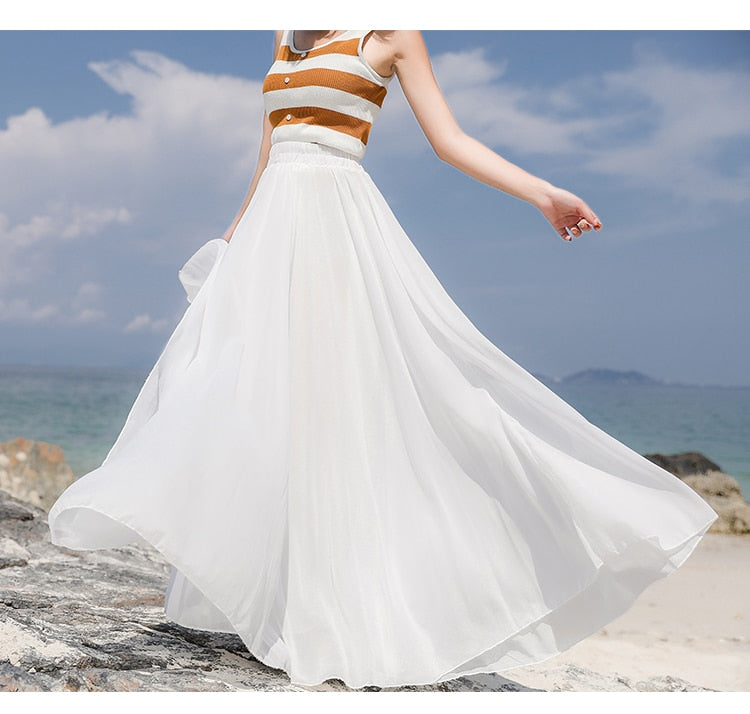 Summer Feelings Chiffon Skirt - Multiple Colours (S-XL)