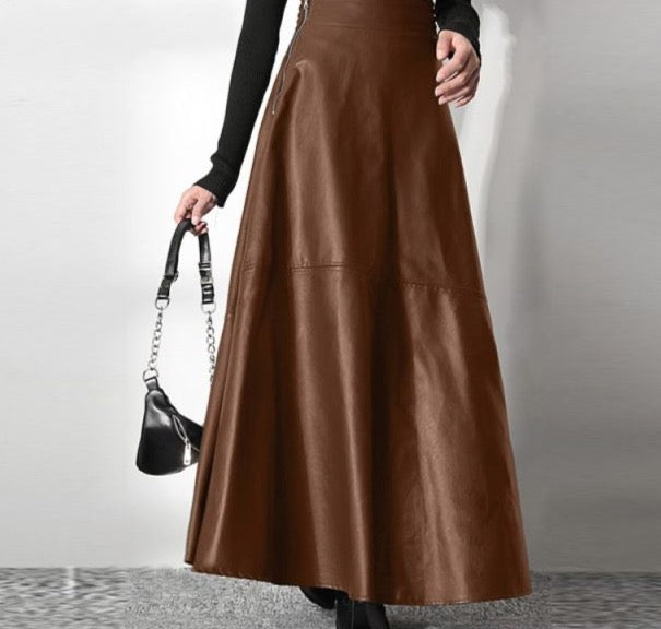 Simple & Classy Pu Skirt - 3 Colours (S-5XL)